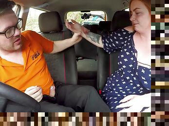 Voluptuous Redhead Fucks In Car 1 - Fake Driving School