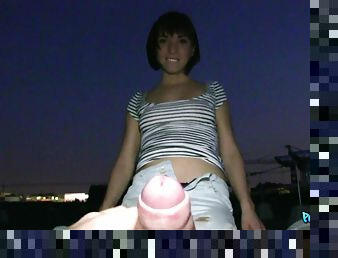 Rooftop Sex With Cute Darkhair 2 - Public Agent