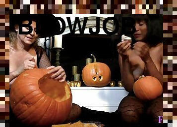 FoxxedUp - Julia Ann Topless Pumpkin Carving With My MI - julia ann