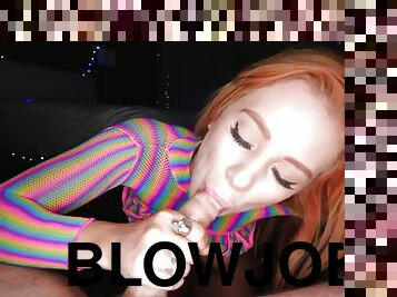 I love big Asses - big tits pov REDHEAD gives blowjob