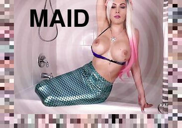 Webcam mermaid cosplay - huge fake tits