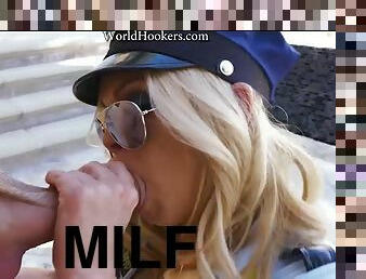 Sultry police MILF crazy xxx video