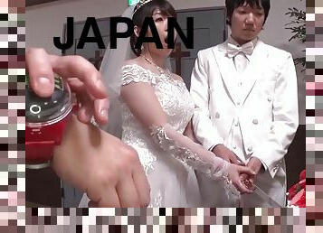 Christian Japanese wedding with the busty bride and the bride's maid fucked in church