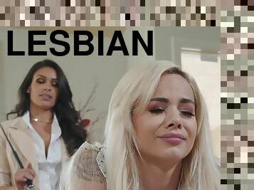 Blondie Elsa Jean and Katana Kombat crazy lesbian sex