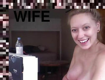 hot pregnant wife sewing and showing off - preggo fetish