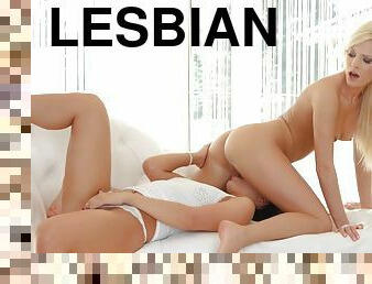 Insanely beautiful lesbians Candee Licious and Nomi Melone
