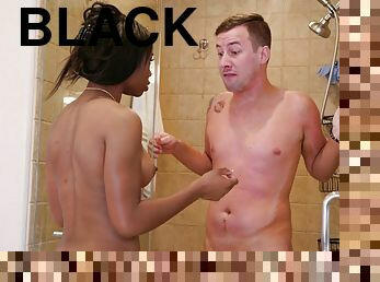 mandi, berkulit-hitam, antar-ras, gambarvideo-porno-secara-eksplisit-dan-intens, hitam, barang-rampasan, keluarga, cantik, cantik-pretty, mandi-shower