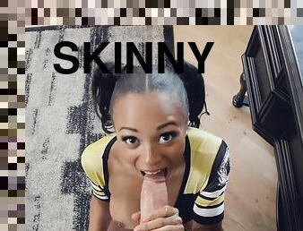 Skinny Black Vixen With Big Tits Sucks Pink Wiener
