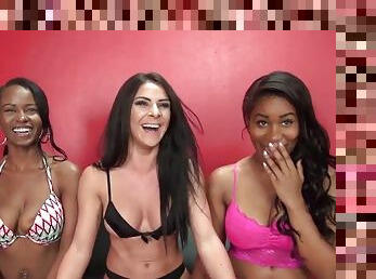 3 girls sharing a big dick guy with Jenna J Foxx, Inna Sirina, and Jezabel Vessir