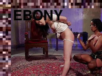 Ebony dom toys rear plugged Asian