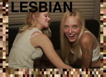 חובבן, לסבית-lesbian, נשיקות, בלונדיני