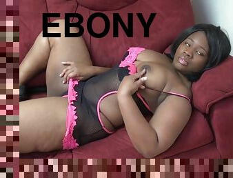 Fat ebony sucks big chorizo and takes it in both holes