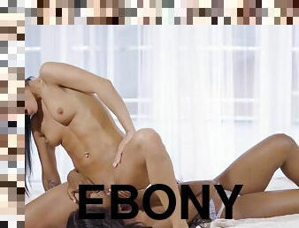 Ebony skinny lesbian teen eats pussy of czech beauty Lexi Dona
