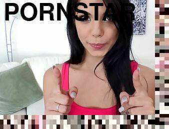 Petite latina teen pornstar Gina Valentina loves only huge cocks