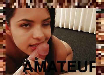 femme, amateur, fellation, maison, baby-sitter, point-de-vue, sucer