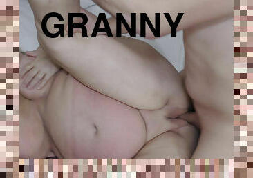 perä, isot-tissit, takaapäin, lasit, isoäiti, vanha, pillu-pussy, kypsä, suihinotto, isoäiti-granny