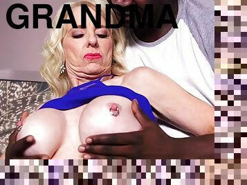 Interracial anal grandma