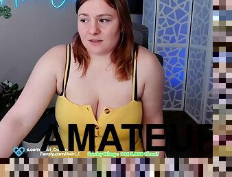 Great big tits masturbating redhead