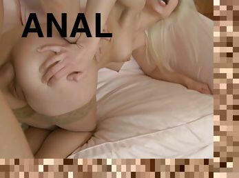 anal, teenager, hardcore, blond, undertøj, røv-butt, fetish, nylon