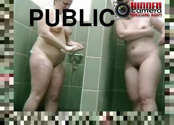banhos, público, câmara, vigia, chuveiro, oculto