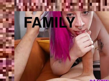 Banging Family - Alternate girl fucked by her stepbrother