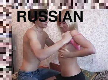 Lovely Russian girlfriend Hailey pounding the honeypot