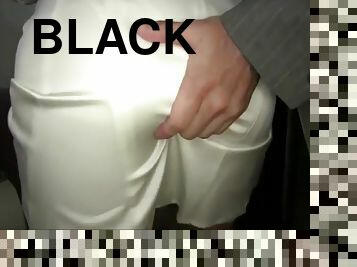 Cum on her black panties
