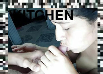 I Masturbate In The Kitchen While My Stepbrother Is In The Living Room. Part 4. We Fuck In The Kitch