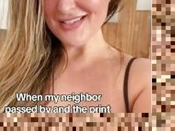 Sexy blonde milf is into her neighbour