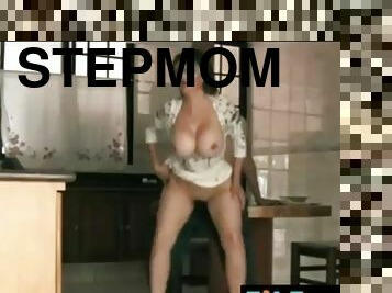 Stepmom seduced in the kitchen