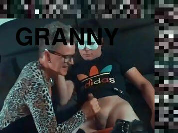 Granny takes a load in the face