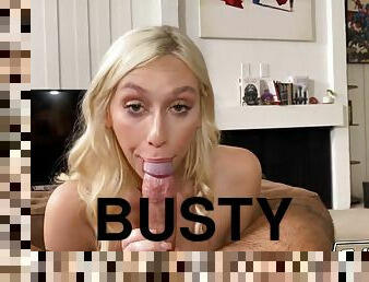 BJRAW Busty blonde bombshell Kay Lovely has her throat fucked by a big dick - Kay love
