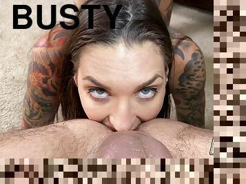 BJRAW Tall and busty tattooed hottie Rocky Emerson gets picked up and face fucked by a big dick - Rocky emerson
