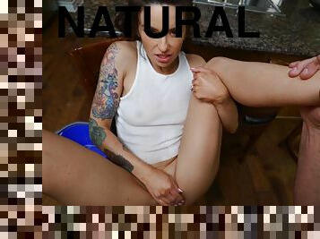 negru, pov, bucatarie, naturala, frumoasa, bruneta, tatuaj