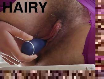 Super Hairy Stone Silver Torn Up 2 - Babe masturbating solo