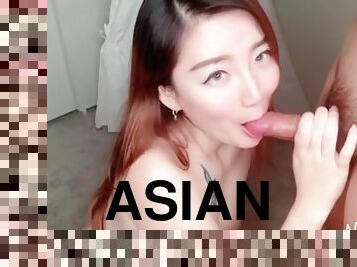 Cute Asian Girlfriend Loves Receiving a Facial