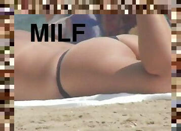Amazing beach MILF voyeur hot video