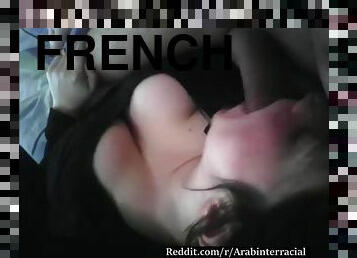 Une franaise suce un rebeu juste aprs l'avoir rencontr french white girl sucks a arab cock after a quick chat