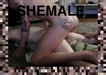 Shemale dominates her boyfriend as hard as she can