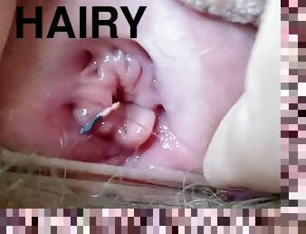 Extreme closeup big clit vagina asshole giant mouth fetish video hairy body