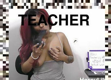 Horny Sex Teacher Giving Lesson How To Suck A Big Black Indian Cock