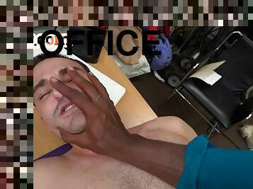 BBC top fucks a white stud IR in the office on the table