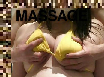 Miyuki" Clothed Big Tits Massage vol.3 Amateur breasts in bikini are rubbed from behind
