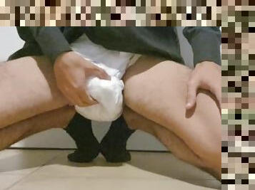 Man Loves To hide his diaper under his Work Uniform