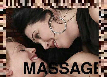 Massage scene between two astounding ladies