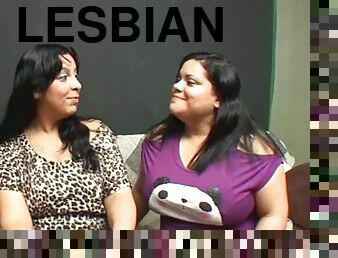 lesbian-lesbian, pasangan, wanita-gemuk-yang-cantik, berciuman