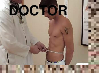 Little twink assfucked by his doctor in uniform after the exam