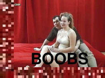 Taste her big boobs