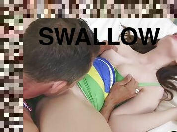 Maya kendrick swallows a cock dad matured