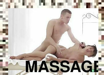 Teen gets a rough massage